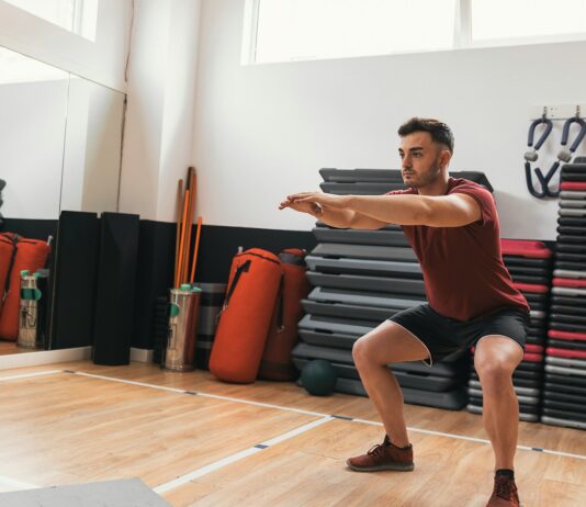 겨울철 건강을 지키는 실내 운동 팁 a person sitting on a chair